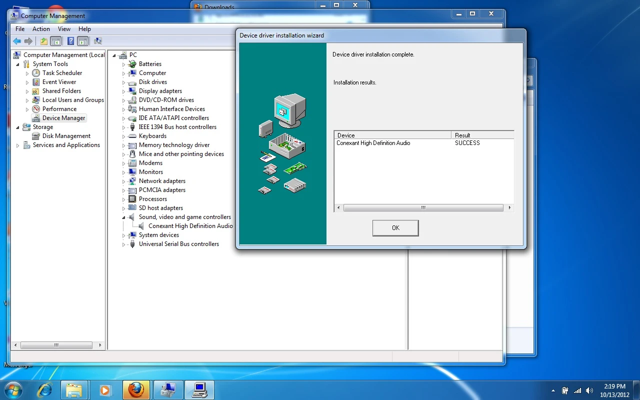 hp pavilion dv9000 conexant high definition sound audio